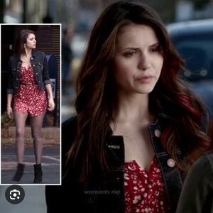 ASO Elena Gilbert American Eagle Outfitters Dark Indigo Jean Jacket Medium